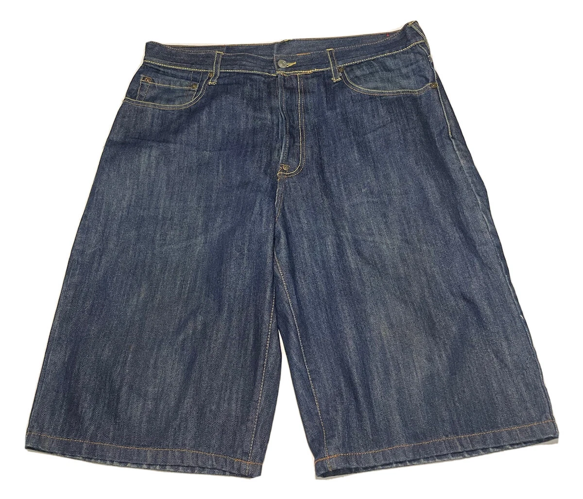 Evisu Heritage Indigo Genes Sumo Osaka Denim Jean Shorts Mens 38 Embroidery RARE