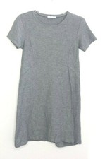Zara Trafaluc Women's Gray Knit Short Sleeve Mini Dress size M Medium VK