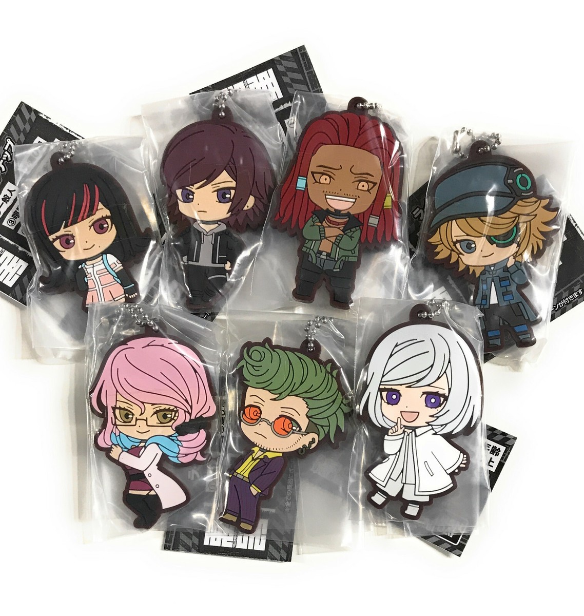 Akudama Drive Rubber mascot keychain Courier Brawler Hacker