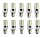 10pcs E12 Candelabra LED Light Bulb C7 64LED 3014SMD Lamp Warm White 110V 120V H
