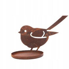 ABBEVERATOIO PER UCCELLI DA GIARDINO CON OMINO A RIGHE COLIBRÌ RUSTICO CORTEN...