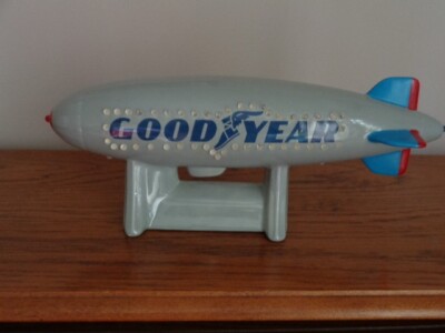 Vintage Ceramic Goodyear Blimp Illuminated lamp