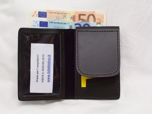 PORTAFOGLIO PORTATESSERA IN PELLE NEUTRO SENZA PLACCA PORTAFOGLI PORTA  TESSERA | eBay