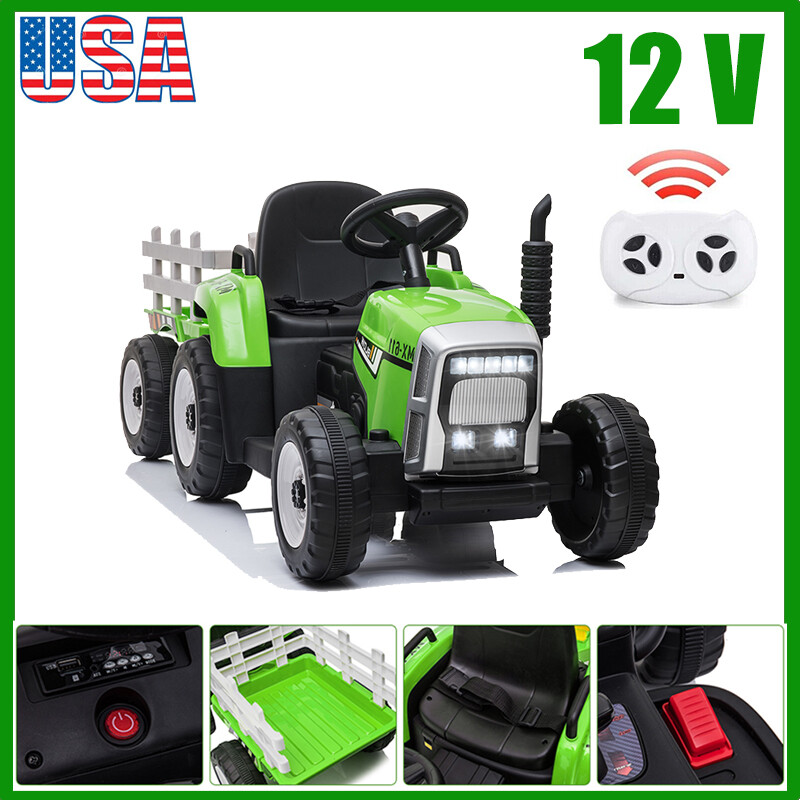 Battery-powered Vehicle Toy W/trailer+remote Gifts