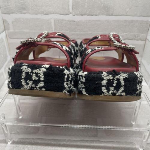 Gucci Sandals Thick Sole GG Logo Multicolor Tweed Size 37 US About7 For Women - Picture 5 of 24