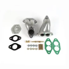 VW Type 1 inlet manifold kit for Weber 34ICT carbs air cooled + insulators