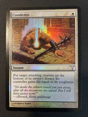 FOIL Condemn – MTG Dissension Magic The Gathering Card # 8 NM | eBay