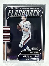 2020 Absolute Football Fantasy Flashback 1985 Phil Simms FF-PS N.Y. Giants