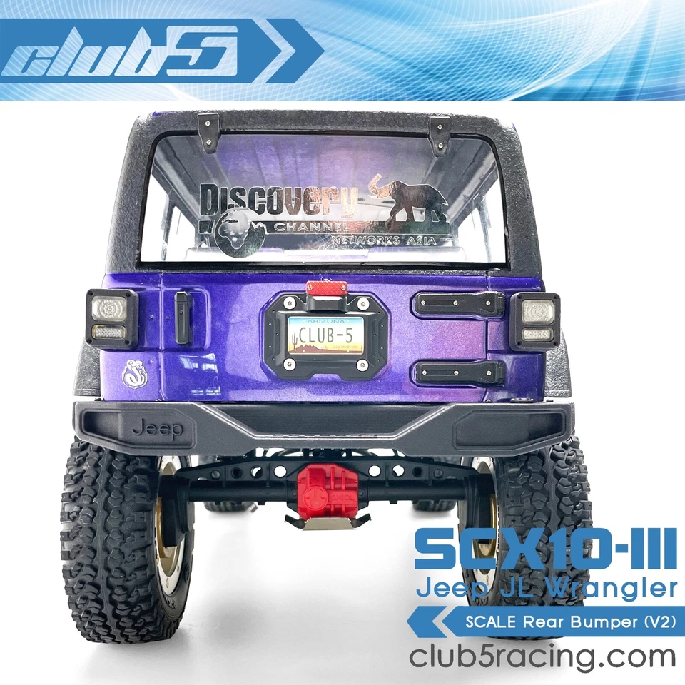 Scale Jeep Rear Bumper for Axial SCX10 III JL Wrangler ( V2 ) - Image 4 of 4
