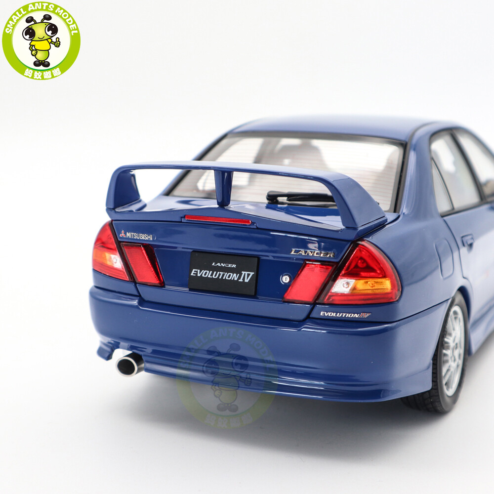 1/18 MOTORHELIX Mitsubishi Lancer EVO IV Blue Diecast Model Car | eBay