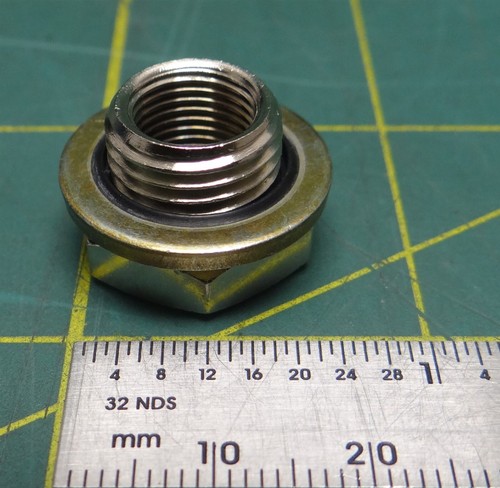 Mamparo SAE macho de acero inoxidable 1/8""-27 hembra NPT x 1/2""-20 con accesorio de lavadora - Imagen 4 de 4