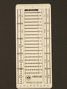 STAMP PERFORATION GAUGE BY UNITRADE "PERFECTA GAUGE" **WE SUPPORT OUR ...