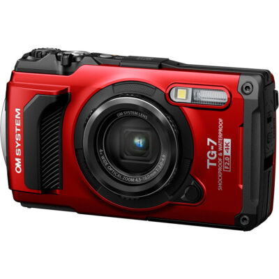 OM SYSTEM Tough TG-7 Digital Camera (Red) - USED