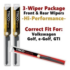 Wipers 3-pk Hi-Performance fits 2015+ Volkswagen Golf e-Golf GTI 25260/180/11H