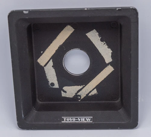 Toyo-View 4x5 Camera Lens Board 158mm Square Recessed 42mm Copal #0 34.6mm