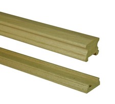 Solid White Oak Classic Handrail & Baserail Kit 41mm Groove with Fillet Strips