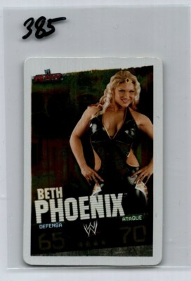 2009 Topps WWE Slam Attax Mini Sabritas RARE HTF Beth Phoenix Gold 