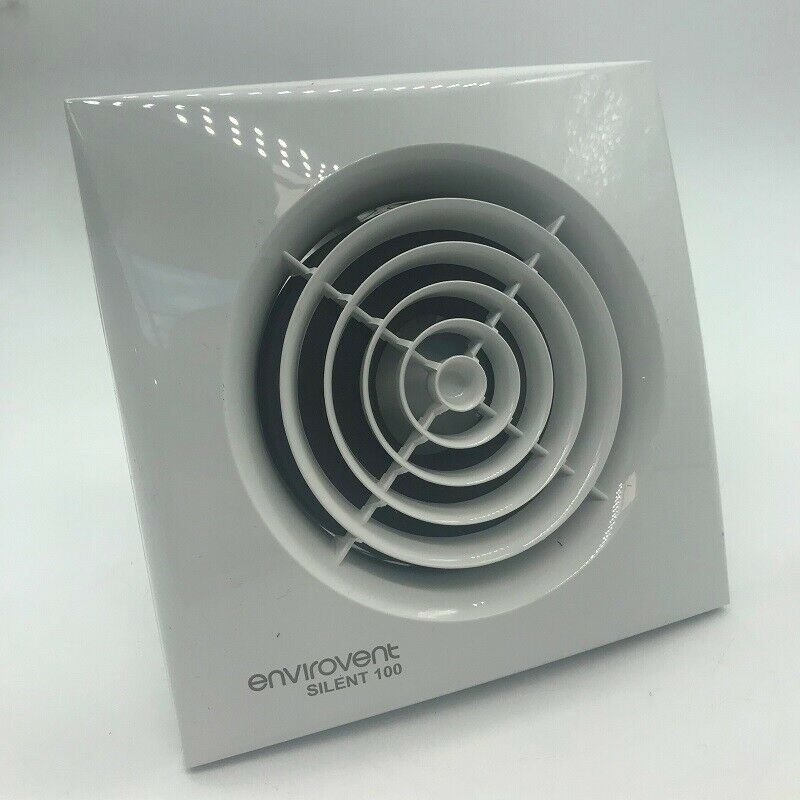 Ventilador extractor silencioso Envirovent 4" mm SIL100S con obturador de retroalimentación | eBay