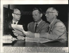 1954 Press Photo E. Lloyd Saunders, S.S. Hahn & Jess Barker at CA divorce trial