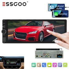 6.8" Car Stereo Single 1Din Apple CarPlay  Android Auto USB/Type-C BT Radio AUX