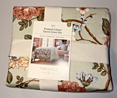 Threshold Trad Floral Print Duvet and Sham Set - King
