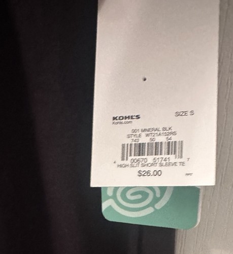 Tek Gear Women's Black Workout Gear Tee Size Small- NWT - Picture 5 of 5