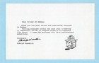 RUDOLPH WENDELIN signed letter SMOKEY BEAR with imprinted bust sketch