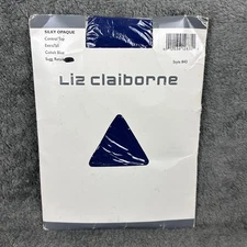 NEW Liz Claiborne Cobalt Blue Extra Tall Silky Opaque Control Top Pantyhose 843