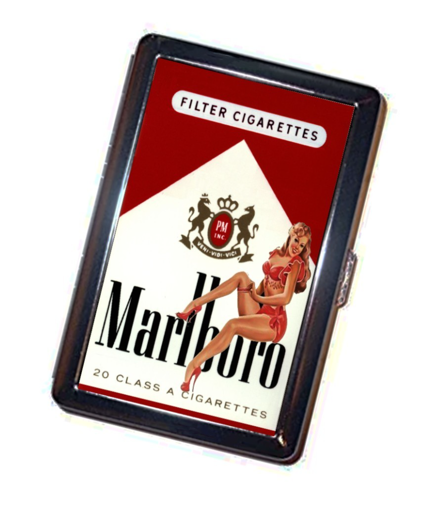 marlboro cigarette holder Marlboro vintage Pinup Cigarette Case Handmade Vintage FREE SHIPPING