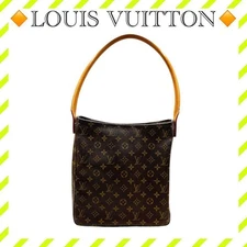 Excellent Condition Louis Vuitton M51145 Monogram Looping GM Shoulder Bag Brown