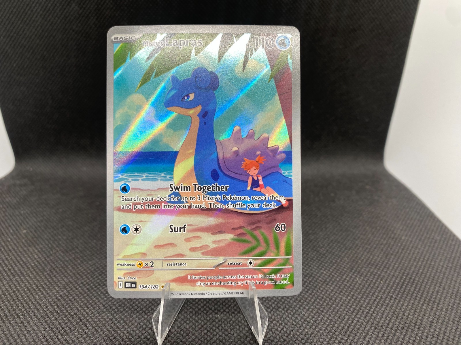 Pokemon Misty's Lapras 194/182 Illustration Rare Destined Rivals NM