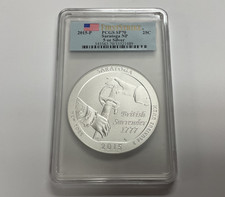 U.S. Mint 2015 P 5oz. ATB Silver Saratoga NP Graded SP 70 by PCGS First Strike