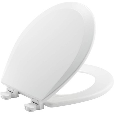 BEMIS 500EC 390 Toilet Seat with Easy Clean & Change Round, Cotton White 