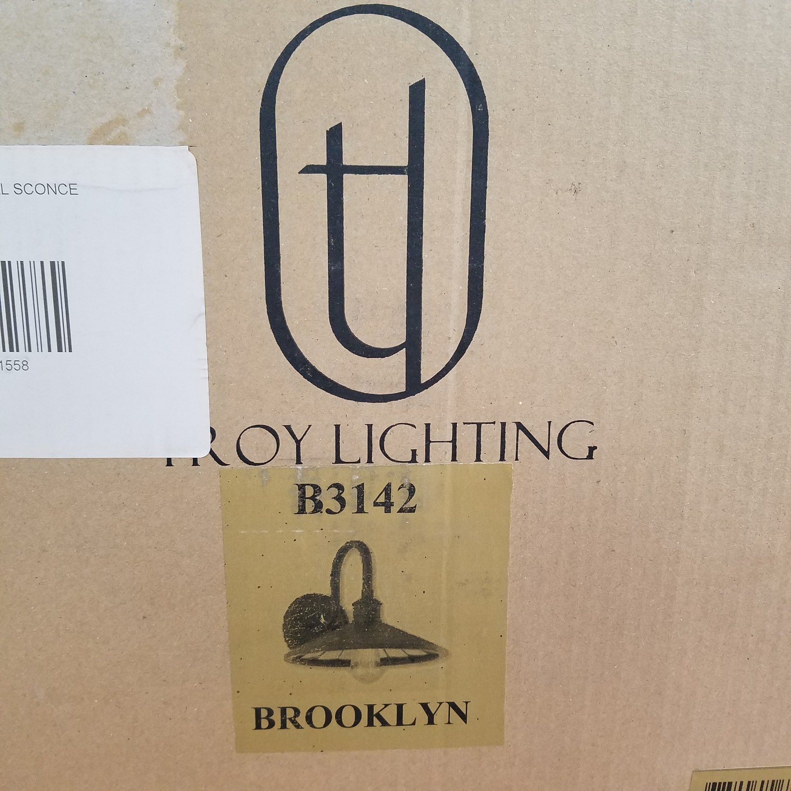 Troy Lighting B3142 Wall Sconce Wall Light, Brooklyn, 12", Heritage Bronze - NEW