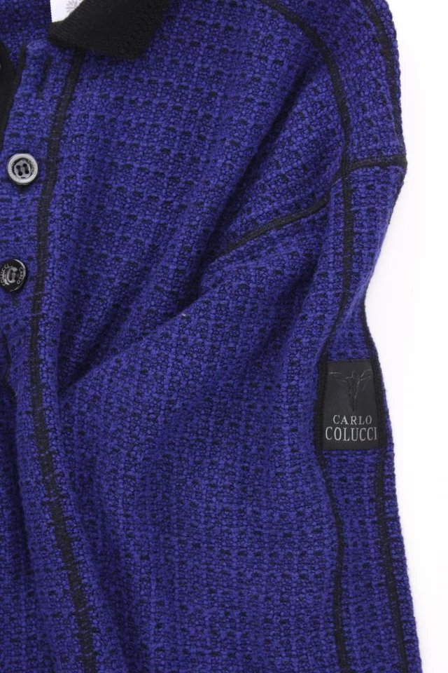 ✅ Carlo Colucci maglione per uomo taglia 54, XL blu di poliacrilico ✅ - Imagen 3 de 4