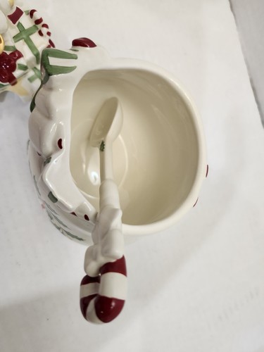 Lenox Holiday Santa Collection Sleigh SUGAR BOWL W/ SPOON Toy Sack / Bag - Picture 5 of 7