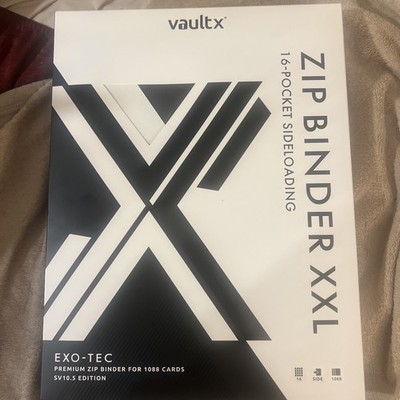 Vault X Exo-Tec Zip Binder XXL SV10.5 16 Pocket Black Bolt White Flare  Pokemon | eBay