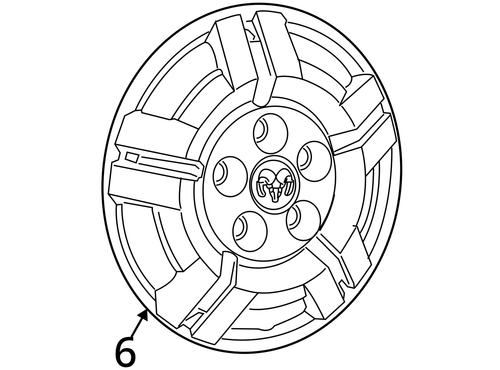 Wheel Cover HubCap 16" Fits 14-21 PROMASTER 1500 VAN 744266 - Picture 3 of 15