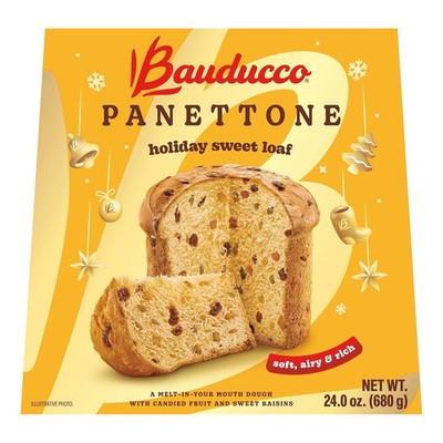 Bauducco Classic Panettone - Soft and Moist Bread with Cand, 24.0 Oz (Pack of 1)