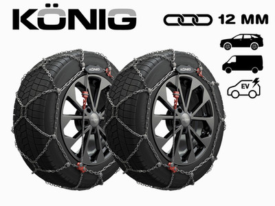 Schneeketten Konig 12MM 215/65 R15 Gr 225 XG12PRO Genehmigt SUV Vans Camper