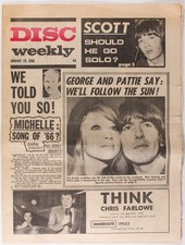 Pattie Boyd GEORGE HARRISON Scott Walker BARRY FANTONI Cilla DISC January 1966