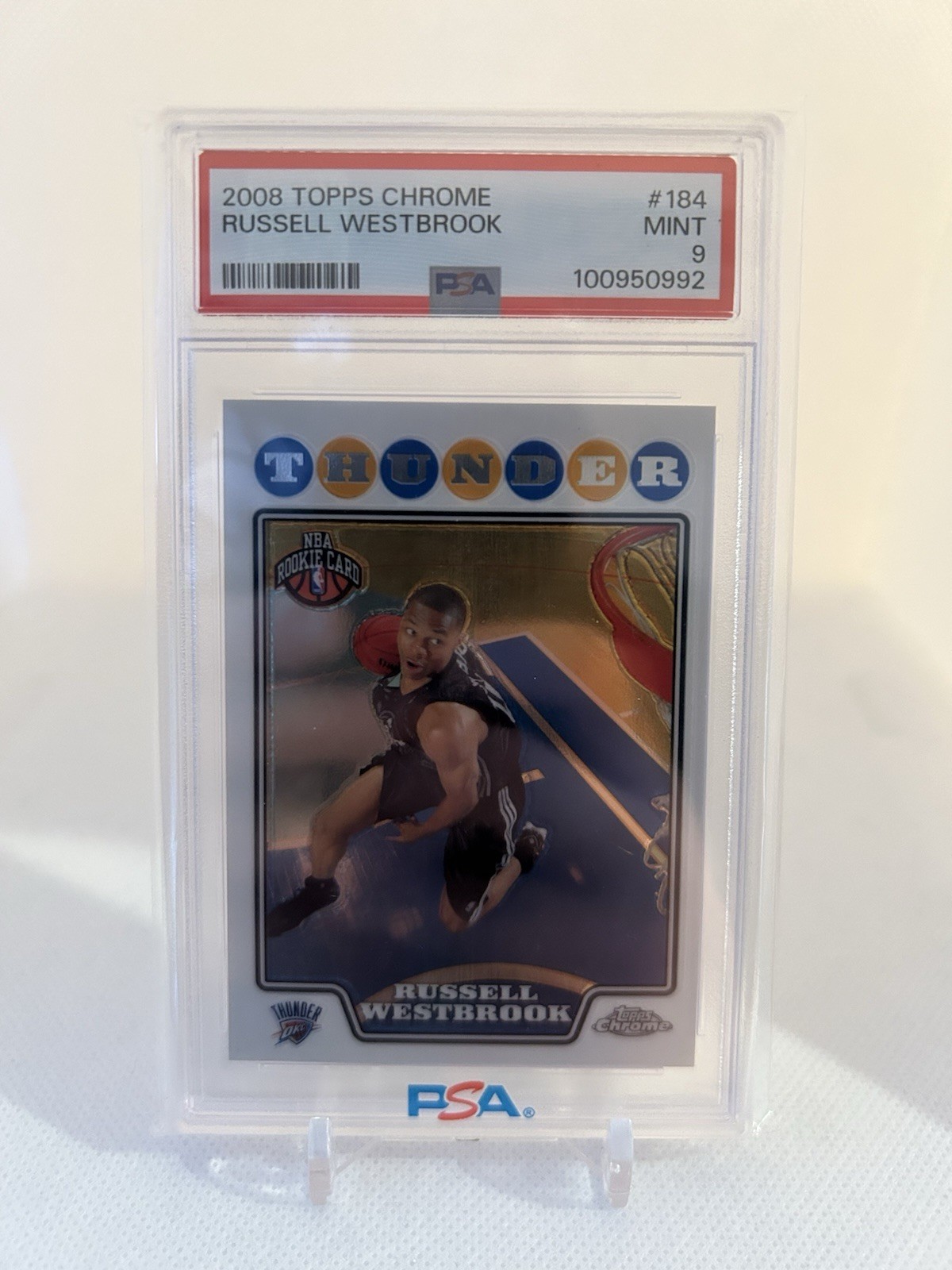 2008-09 Topps Chrome Russell Westbrook #184 (RC) PSA9