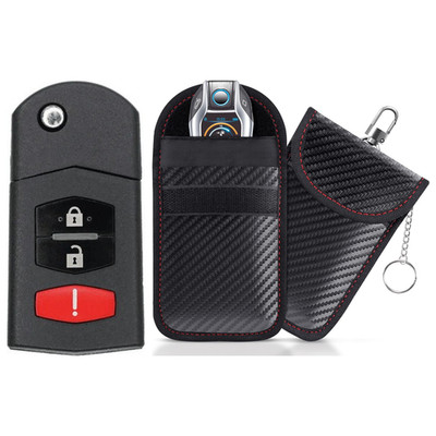 Replacement Key Fob Remote 2010-2013 Mazda 3 FCC: BCR2-67-5RY + Protective Pouch