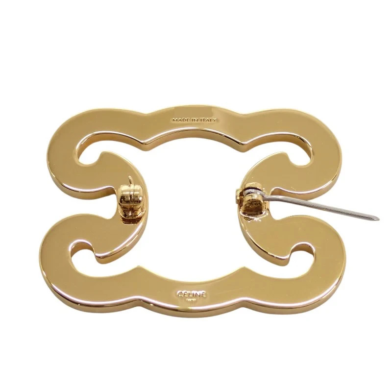Celine Frame Sparkle Brooch Gold Metal Crystal Women's ISY | eBay