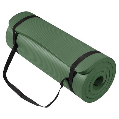 BalanceFrom Yoga Mat, 1'' Extra Thick Exercise Pilates Workout Mat, Green Jasper