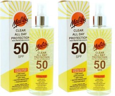 2 x Malibu Clear All Day SPF 50 Clear Spray Sun Protection, 250ml (GM990EU) 21.90 per litre