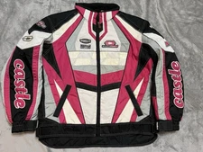 Castle X CR2 Rider Snowmobile Jacket Coat Pink White Women’s Size XL