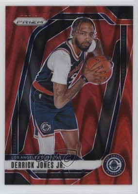 2024-25 Panini Prizm Red Seismic Prizm 92/299 Derrick Jones Jr #34 15sx