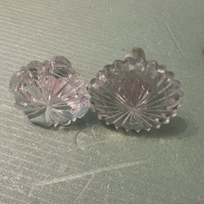 Paar Vintage geschliffenes Glas "Pilz" Stil Dekanter Stopfen-Ersatzteile/Ersatz