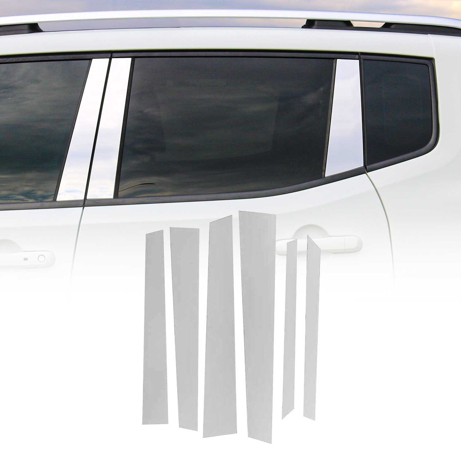 Couverture de pilier B Hyundai ix35 2010-2015 habillage portière inox 6Pcs